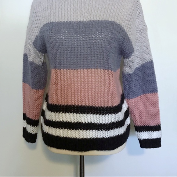 Lucky Brand Bold Striped Wool Blend Sweater - Picture 5 of 12